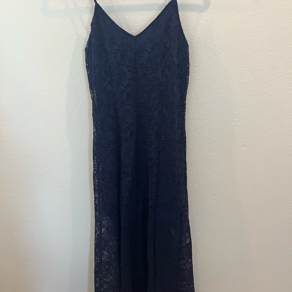Everly Midnight Blue Lace Dress